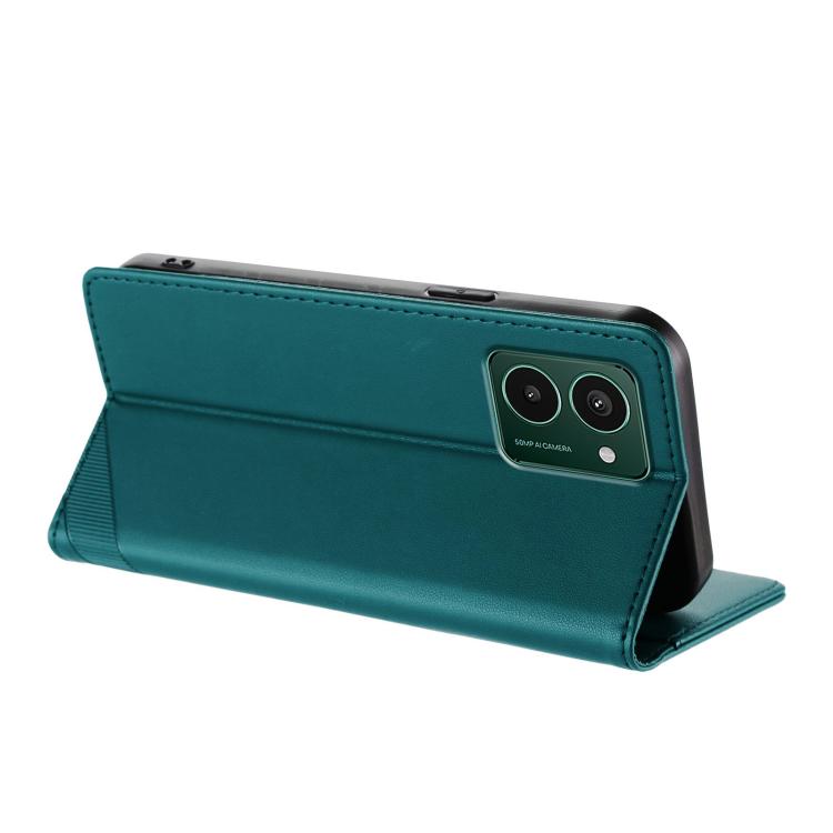 Funda de cuero retro con relieve para teléfono HMD Pulse Pro (verde oscuro)
