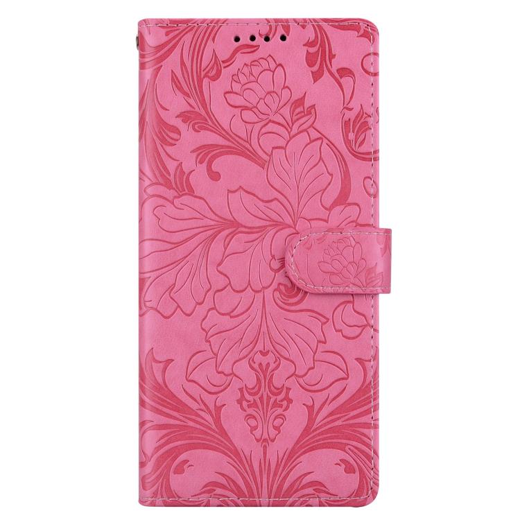 Funda de cuero con estampado floral en relieve para Honor 400 Pro Global (160,8 mm) (rosa)
