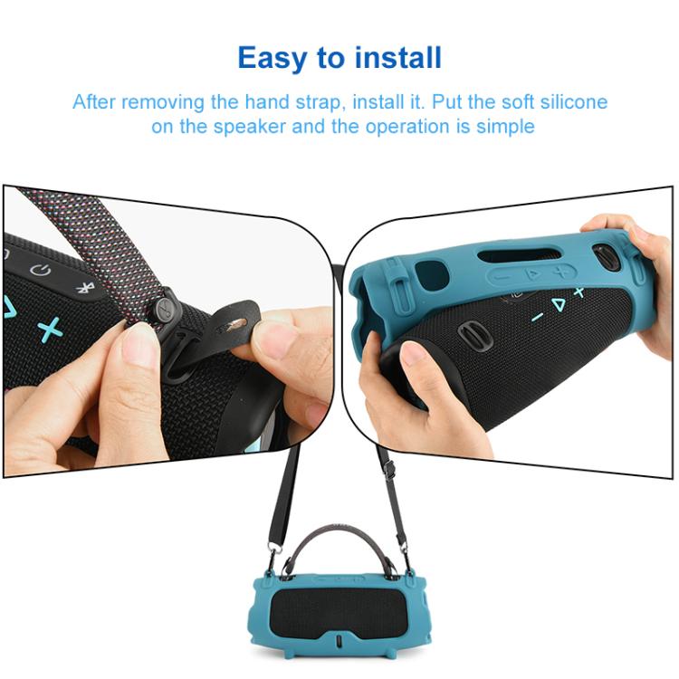 Funda protectora de silicona para altavoz portátil JBL Charge 6, funda blanda (azul)