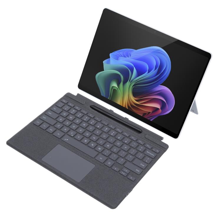 Teclado Bluetooth con retroiluminación de un solo color y panel táctil (gris) para Microsoft Surface Pro 9/10/11/12