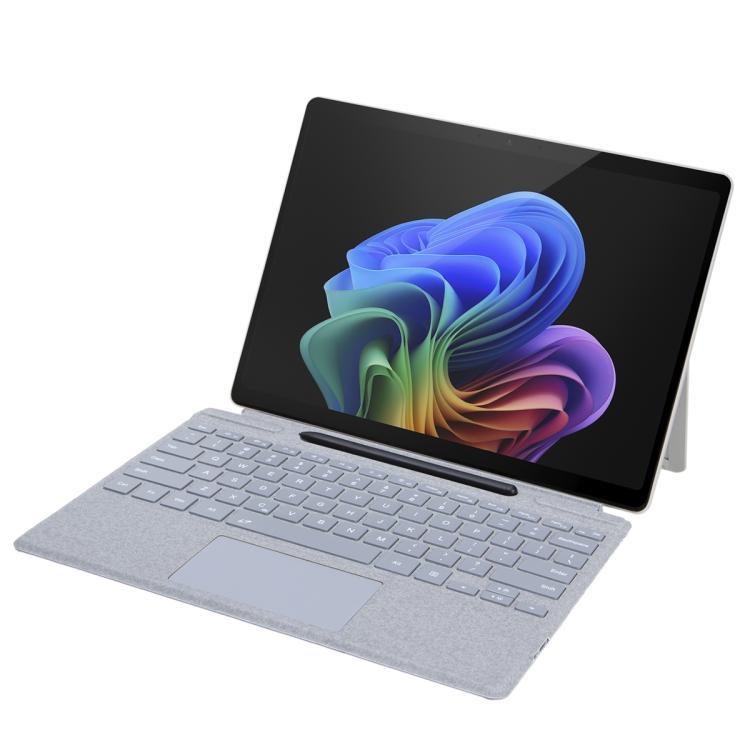 Teclado Bluetooth con panel táctil y retroiluminación de un solo color para Microsoft Surface Pro 9/10/11/12 (gris claro)