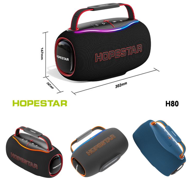 Altavoz Bluetooth portátil para exteriores HOPESTAR H80 de 80 W, resistente al agua (azul marino)