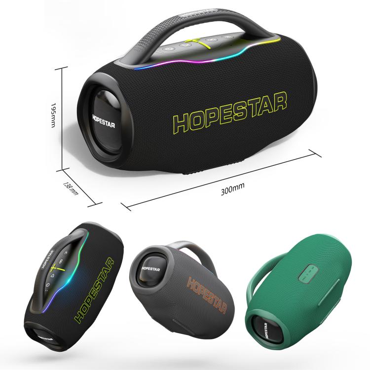 Altavoz Bluetooth portátil HOPESTAR H87 de 70 W para exteriores, resistente al agua, compatible con conector de 3,5 mm (gris)