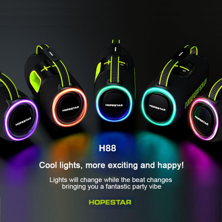 Altavoz Bluetooth portátil HOPESTAR H88 de 70 W para exteriores, resistente al agua, compatible con TF/AUX/USB/TWS (negro)