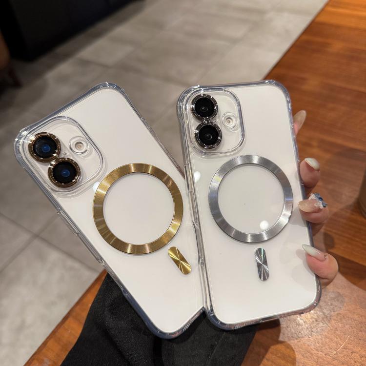 Funda de acrílico transparente MagSafe para iPhone 13 Pro (dorada)