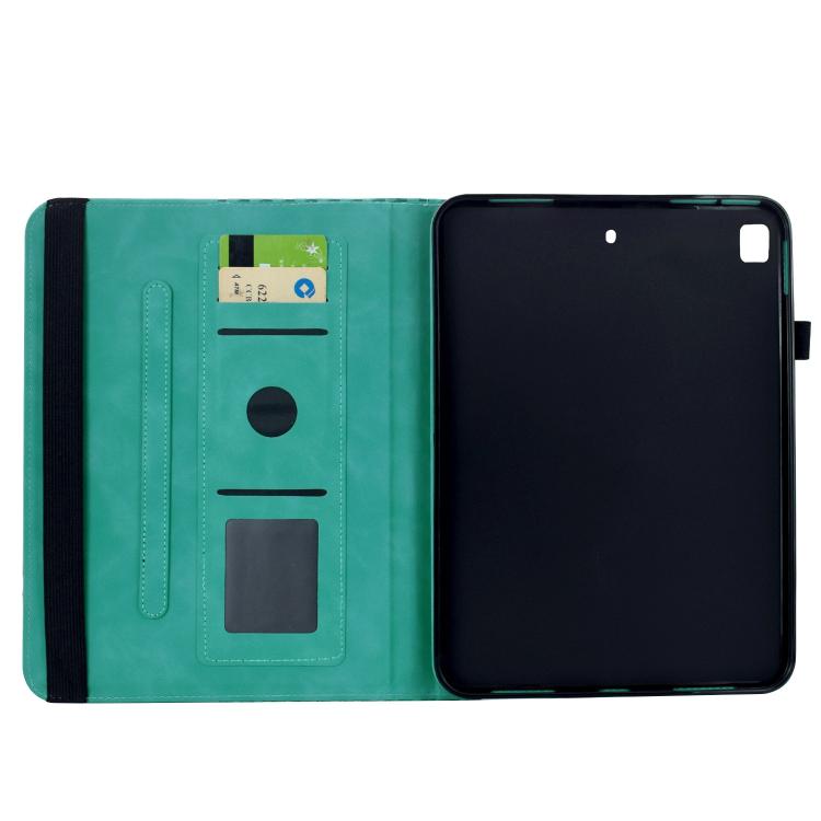 Funda de cuero inteligente con relieve romboidal para iPad 10.2 2021 / Air 10.5 (azul claro)