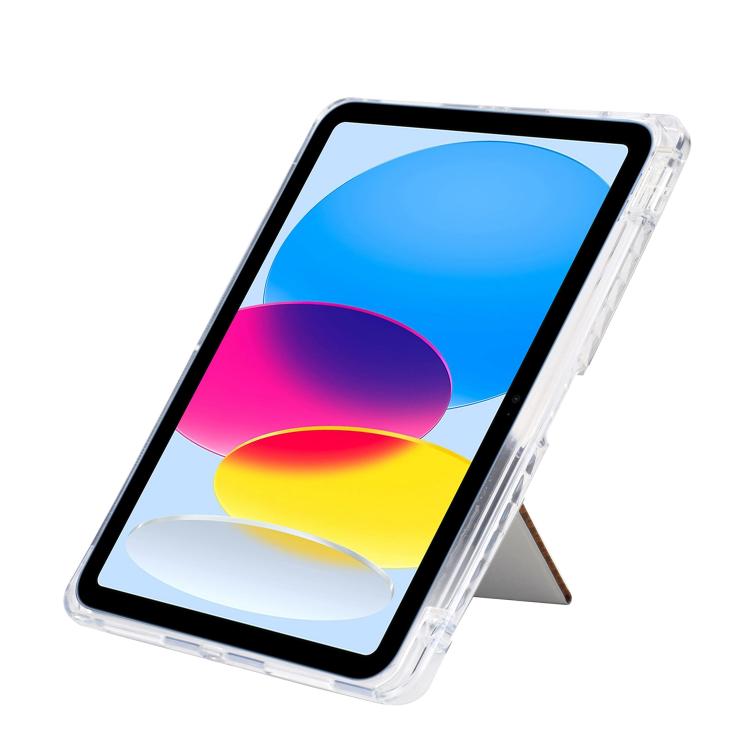 Funda de cuero inteligente con textura piramidal y pliegue en Y para iPad Air 13 (2024/2025) y Pro 12.9 (morado)