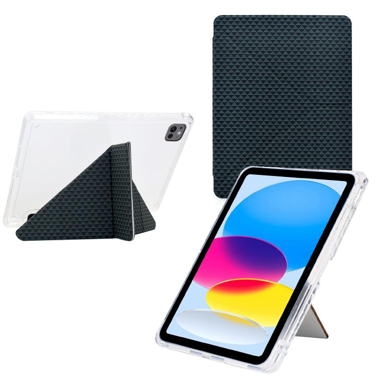 Funda de cuero inteligente con textura piramidal plegable en Y para iPad Air 13 (2024/2025) y Pro 12.9 (verde)
