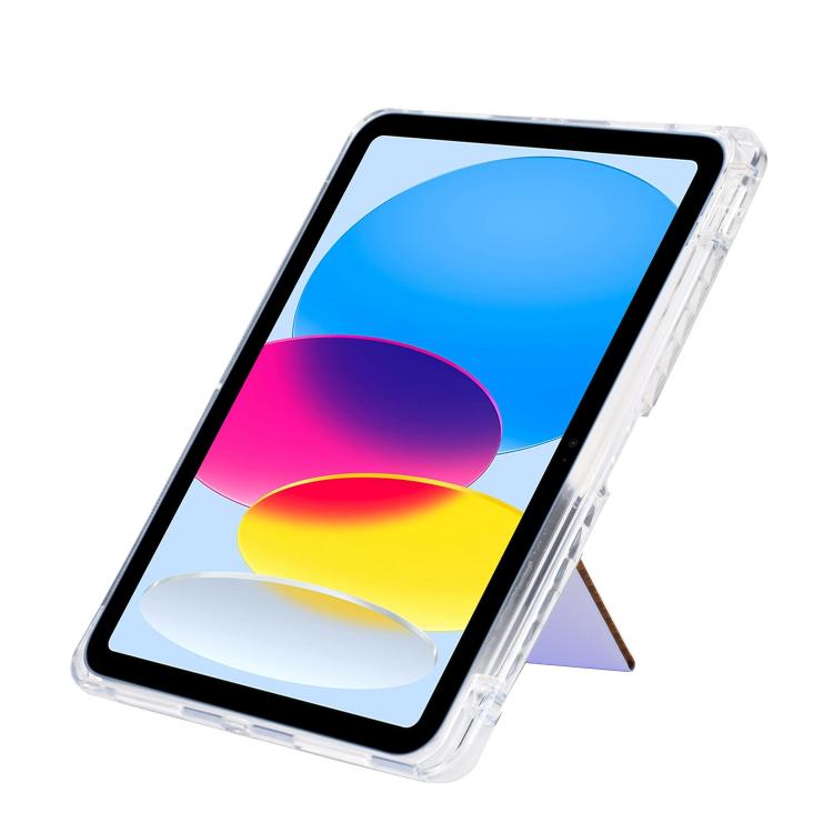 Funda plegable en Y de acrílico transparente con purpurina para iPad Air 13 (2024/2025/Pro 12.9) (morado)