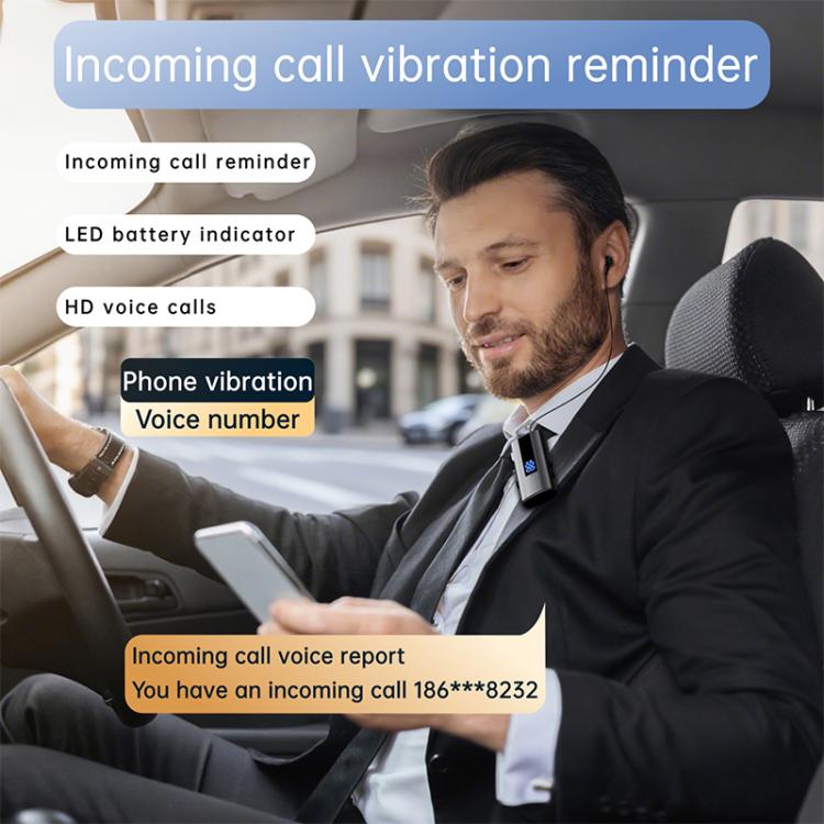 Auriculares inalámbricos Bluetooth con clip para collar K92 (gris)