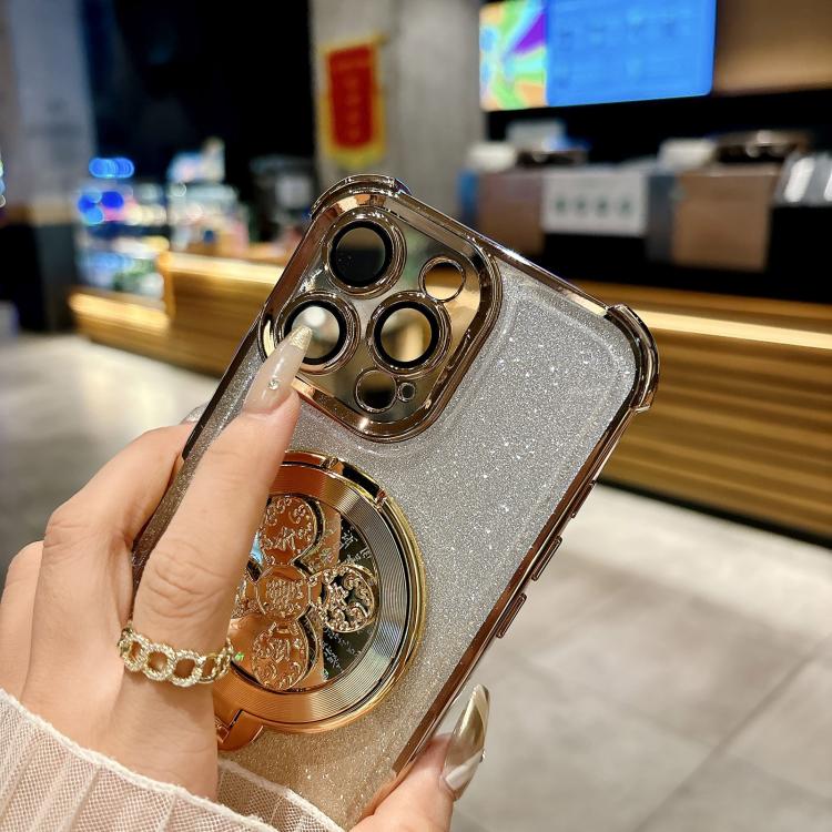 Funda con soporte giratorio para iPhone 16e (plateada)