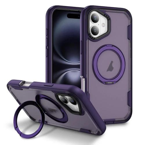 Funda protectora MagSafe para iPhone 16 Plus (morado y morado oscuro)