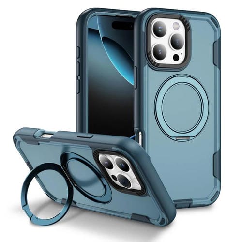 Funda protectora MagSafe para iPhone 16 Pro Max (azul rey y azul)