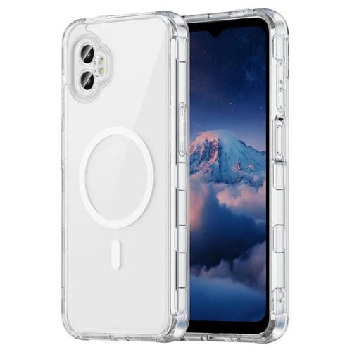 Funda híbrida de TPU y policarbonato para Samsung Galaxy XCover7 Pro, a prueba de golpes y con función airbag, MagSafe (transparente)