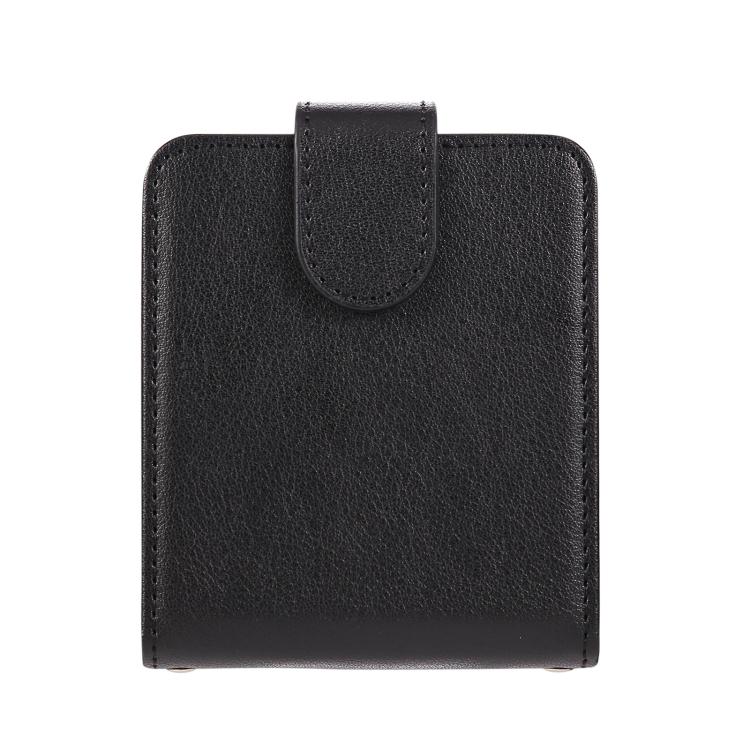Funda de cuero multifuncional con 3 ranuras para tarjetas para Samsung Galaxy Z Flip7 5G (negro)