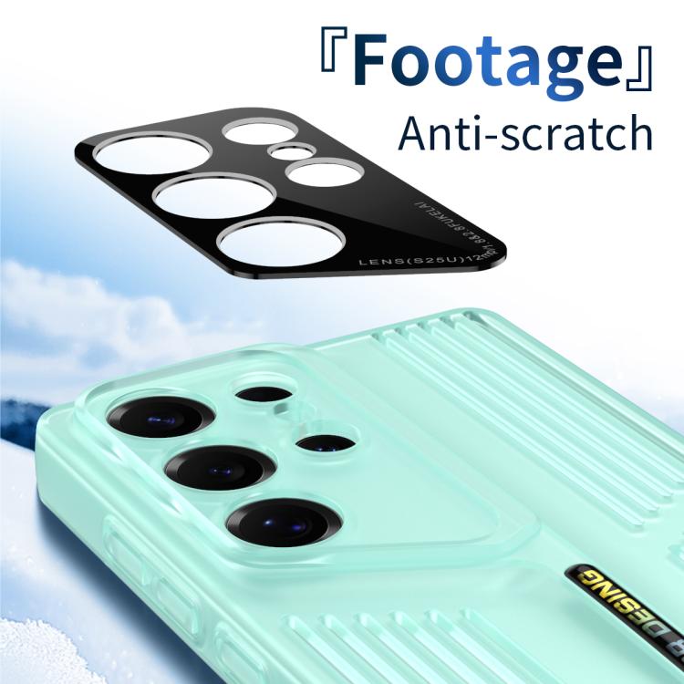 Funda para Samsung Galaxy S22 Ultra 5G, translúcida, esmerilada y con disipación de calor (verde)
