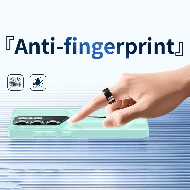 Funda para Samsung Galaxy S25+ 5G, translúcida, esmerilada y con disipación de calor (amarilla)