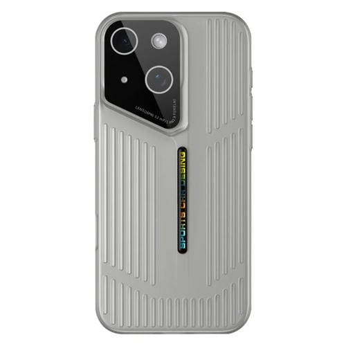 Funda para iPhone 14, translúcida, esmerilada y con disipación de calor (negra y gris)