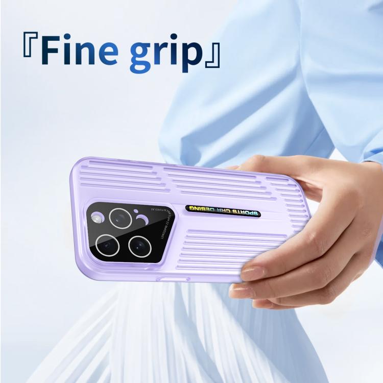 Funda para iPhone 11, translúcida, esmerilada y hueca, con disipación de calor (morada)