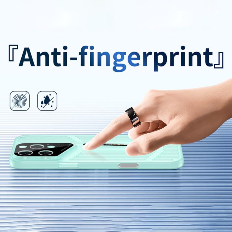Funda para iPhone 14 Pro, translúcida, esmerilada y con disipación de calor (amarilla)