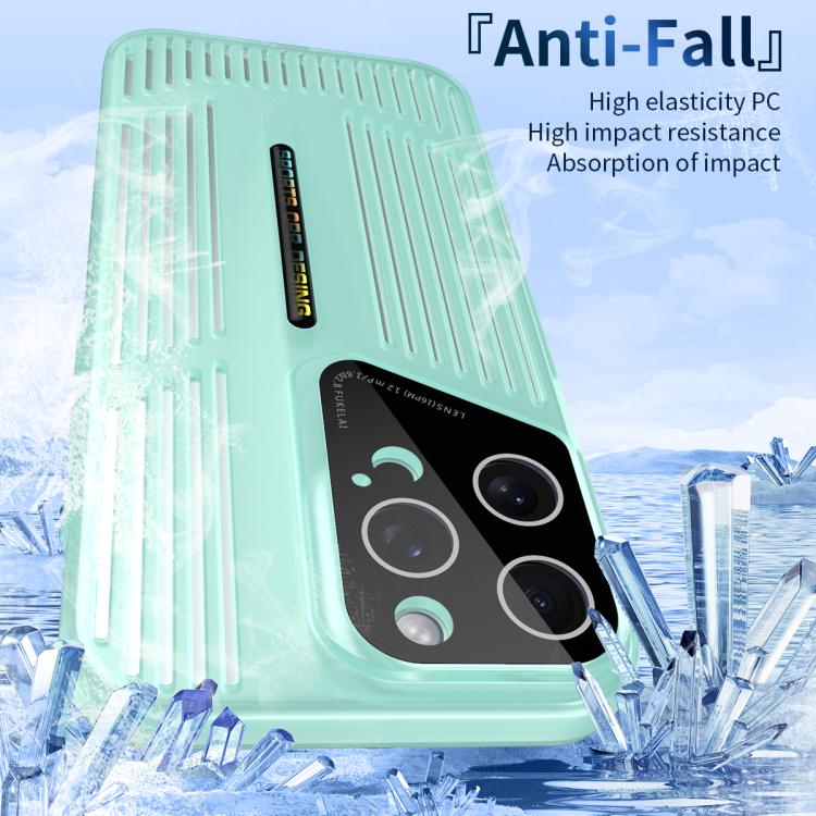 Funda para iPhone 15 Pro, translúcida, esmerilada y con disipación de calor (amarilla)