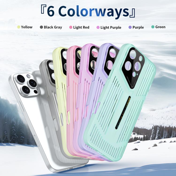 Funda para iPhone 11, translúcida, esmerilada y hueca, con disipación de calor (morada)