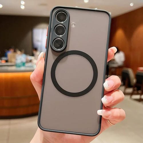 Funda con tapa MagSafe y diseño Hawkeye Skin Feel para Samsung Galaxy A36 5G (negra)