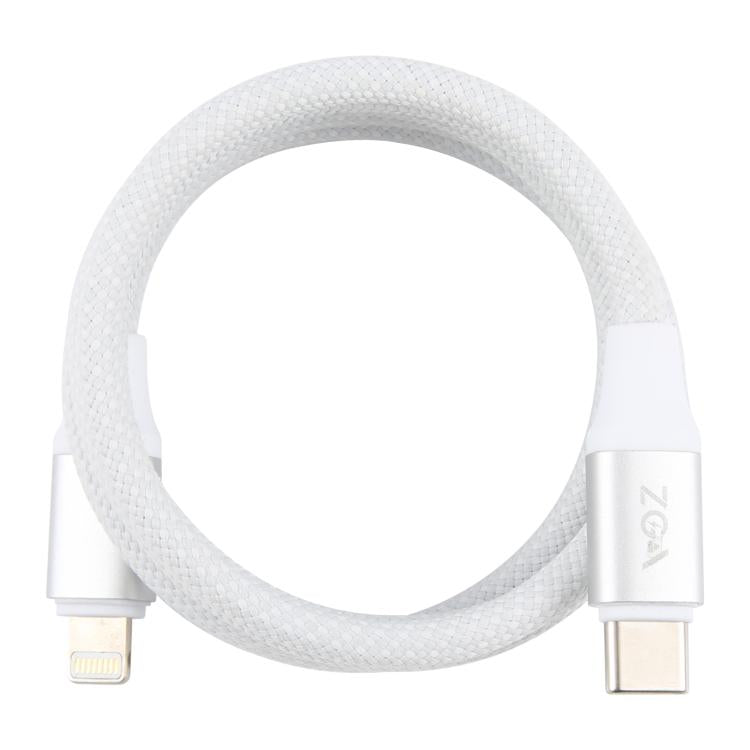 Cable de datos magnético ZGA CB12 de 27 W, tipo C a aleación de aluminio de 8 pines, longitud: 1 m (blanco)