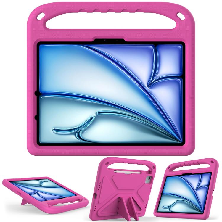 Funda de EVA a prueba de golpes con asa y soporte para iPad Air 11 (2024/2025) (rosa)