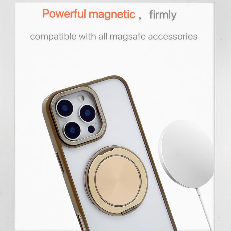 Funda MagSafe semitransparente con rotación de 360 grados para iPhone 16 Pro (dorado desierto)
