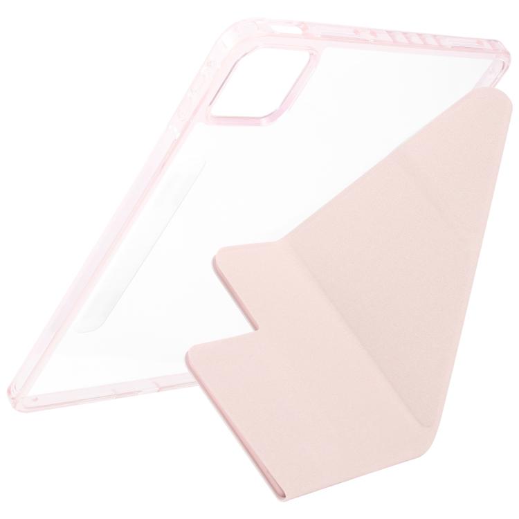 Funda de cuero acrílico deformable con doble cierre magnético desmontable para Xiaomi Pad 7/7 Pro (rosa)