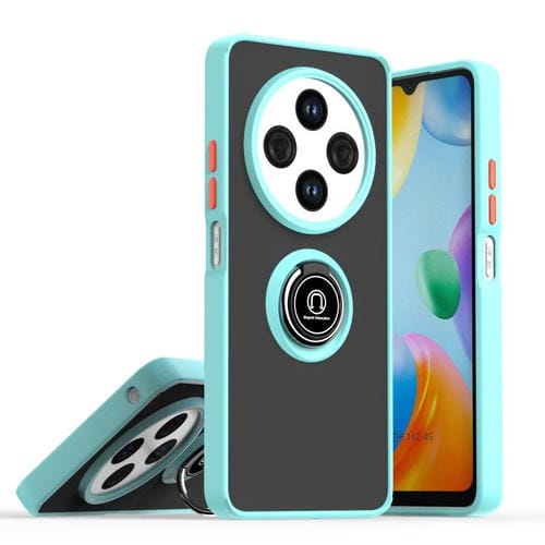 Funda de TPU + PC con anillo para Redmi 14C 4G Q Shadow 1 Series (azul cielo)