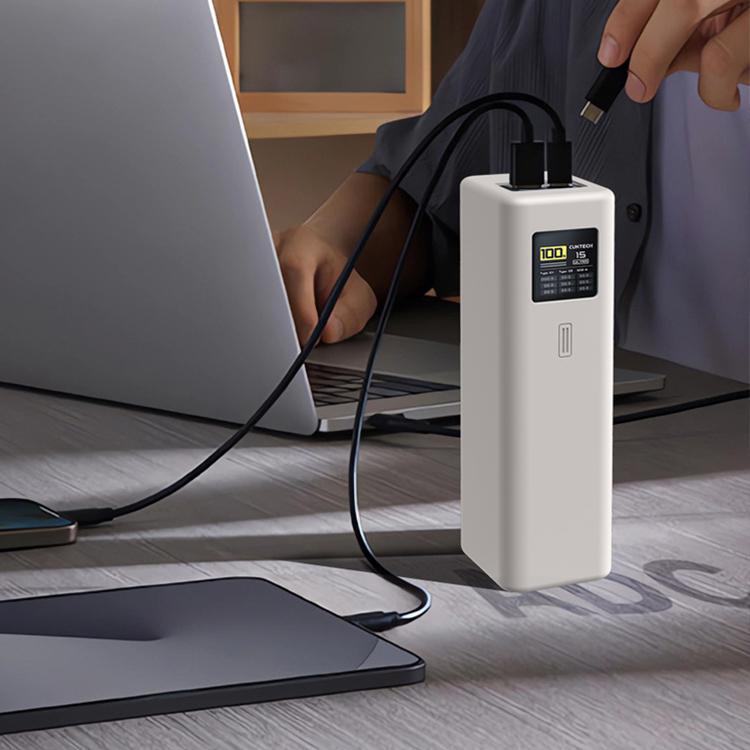 Funda protectora de silicona para batería externa CUKTECH 15 Ultra de 25000 mAh y 210 W (negra)