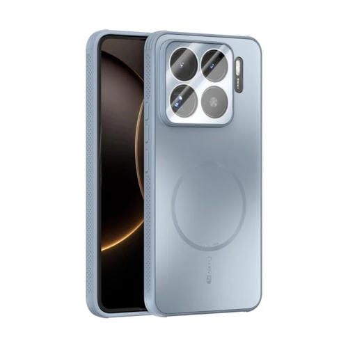 Funda ABEEL MagSafe esmerilada con disipación de calor y película para lente para Xiaomi 15S Pro (azul claro)