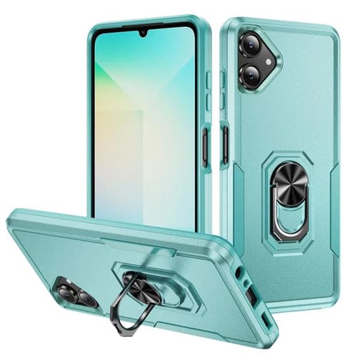 Funda Pioneer Armor de PC y TPU resistente con soporte para Samsung Galaxy A06 4G/5G (verde)