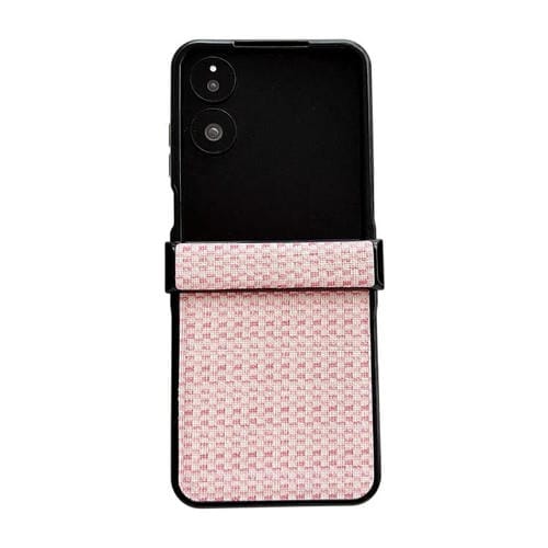 Funda protectora de tres piezas con diseño de tejido de fantasía para Xiaomi Mix Flip 2 (rosa)