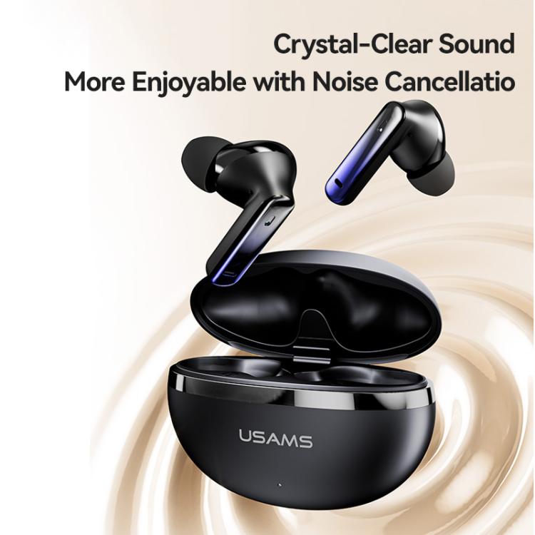 Auriculares inalámbricos Bluetooth USAMS Echo E02 ANC y ENC TWS intraaurales (blancos)
