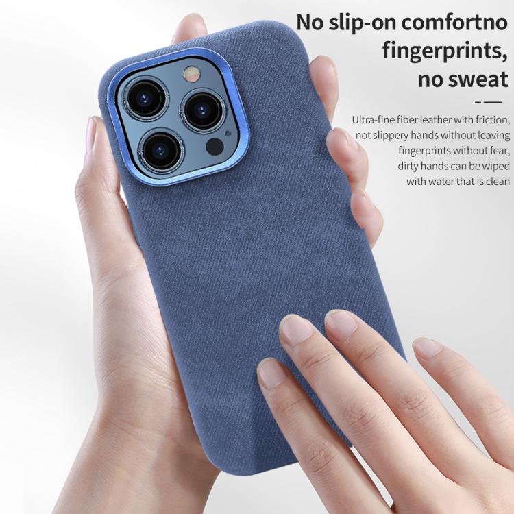 Funda VIETAO de cuero sintético con textura vaquera retro MagSafe para iPhone 13 Pro (marrón)
