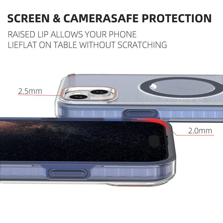 Funda colorida 2 en 1 con soporte de anillo MagSafe para iPhone 15 Plus (verde menta)