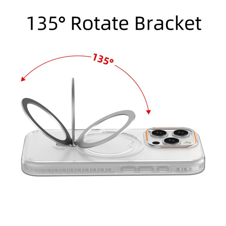 Funda colorida 2 en 1 con soporte de anillo MagSafe para iPhone 16 Pro (rosa)