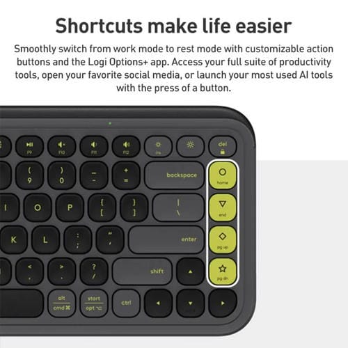 Conjunto de teclado y ratón inalámbricos Bluetooth Logitech POP ICON COMBO (rosa)