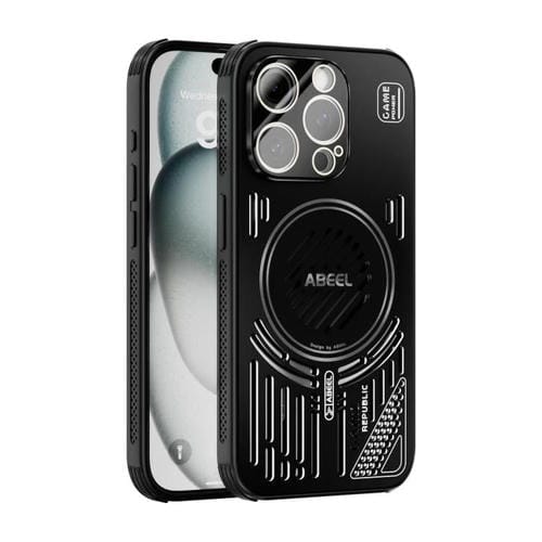 Funda para iPhone 13 Pro ABEEL Ice Fox Series con disipador de calor magnético (negro)