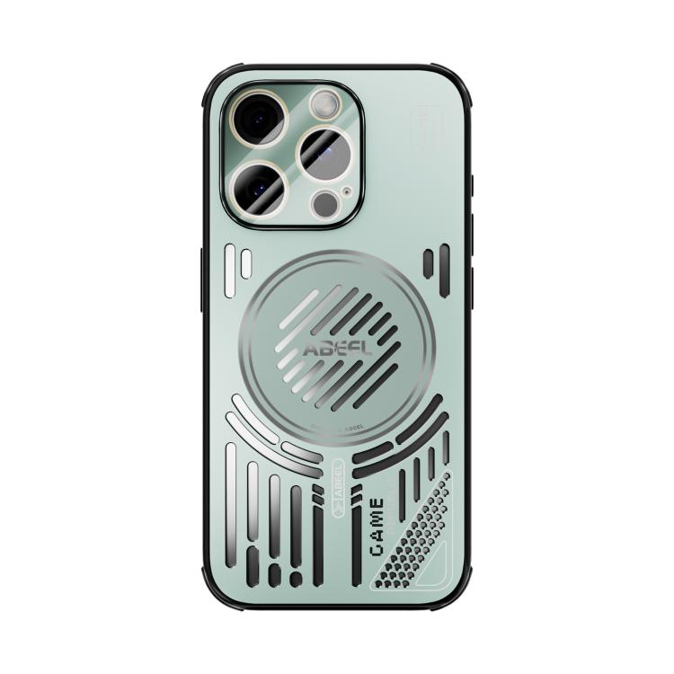 Funda ABEEL Ice Fox Series para iPhone 13 Pro con disipador de calor Magsafe (verde claro)