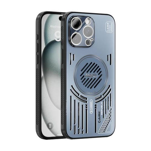 Funda ABEEL Ice Fox Series con disipador de calor Magsafe para iPhone 15 Pro Max (verde claro)