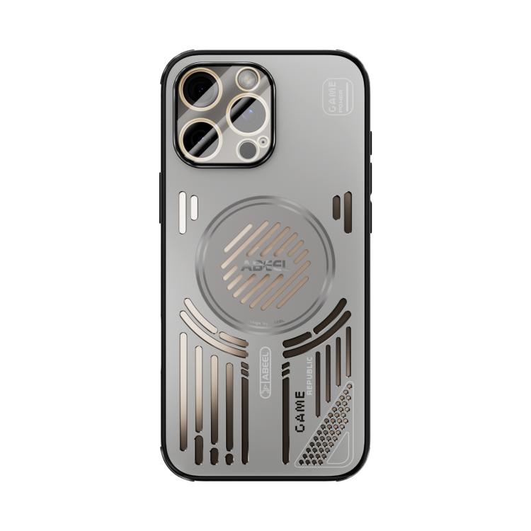 Funda ABEEL Ice Fox Series con disipador de calor magnético para iPhone 16 Pro (gris titanio)