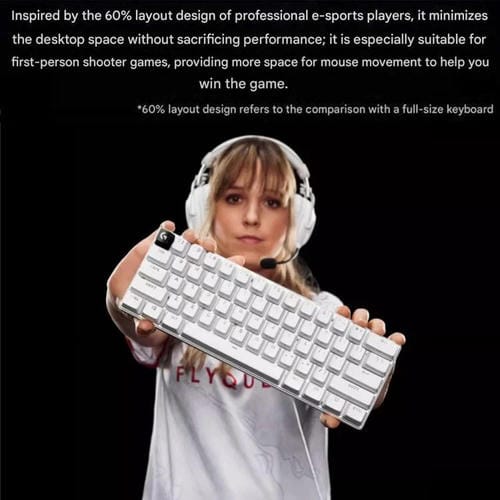 Teclado inalámbrico Logitech G PRO X 60 LIGHTSPEED interruptores ópticos GX-T (Blanco)