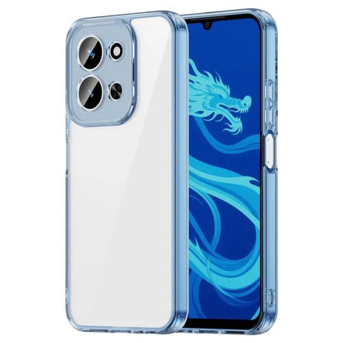 Funda híbrida de TPU y policarbonato para Redmi 15C 4G (173,1 mm), a prueba de golpes (azul transparente)