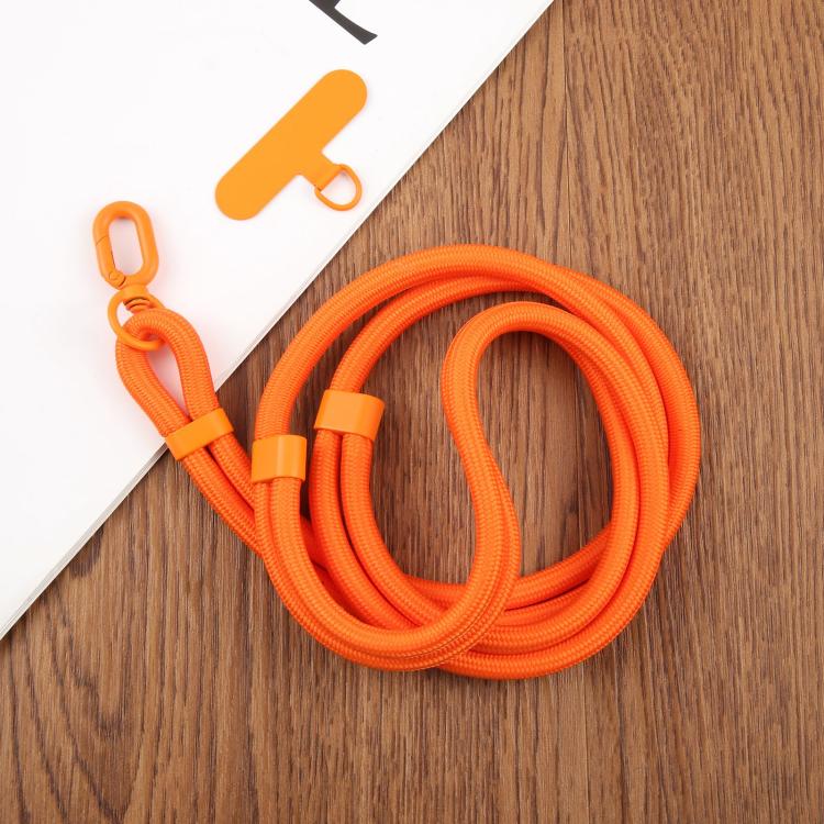 7mm Polyester Solid Color Two-way Adjustable Crossbody Mobile Phone Lanyard with Metal Gasket(Purple)