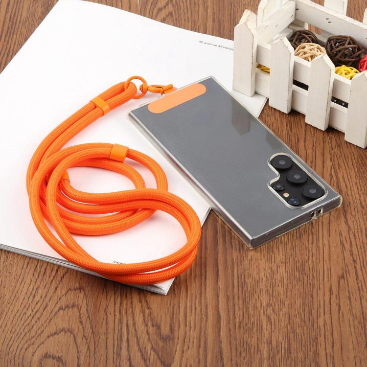 7mm Polyester Solid Color Two-way Adjustable Crossbody Mobile Phone Lanyard with Metal Gasket(Purple)