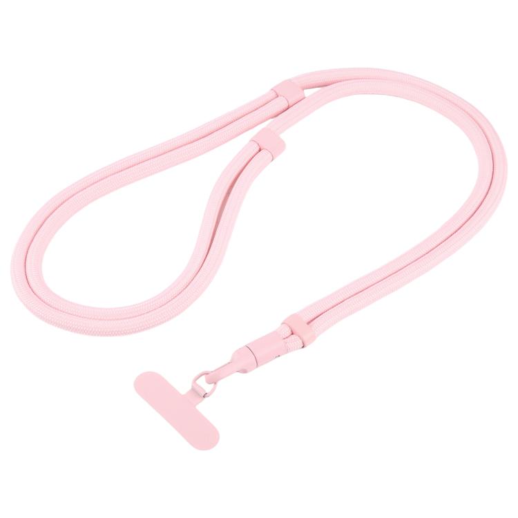 Cordón ajustable minimalista para teléfono móvil, de poliéster de 7 mm, color sólido (rosa)